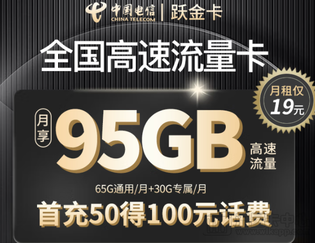 有沒有流量多的手機卡？電信躍金卡|大流量卡的上網(wǎng)卡