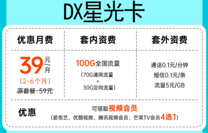 無(wú)期約！寧夏可用！39元“電信星光卡”爆款大酬賓，四選一超實(shí)惠！
