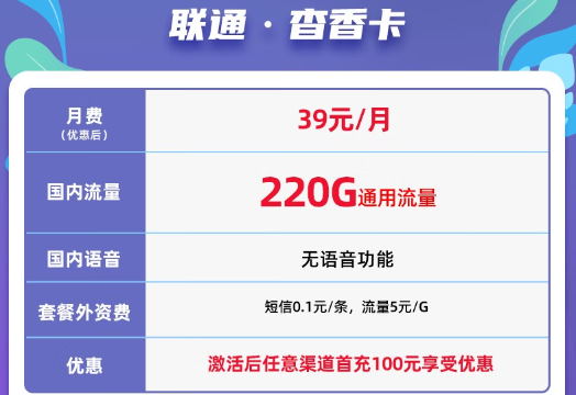 聯(lián)通杳香卡好用嗎？200G以上的大流量卡有推薦嗎？